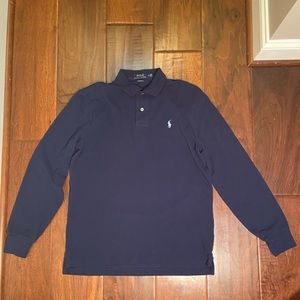 Authentic Long Sleeve Polo by Ralph Lauren Navy Polo Size Medium